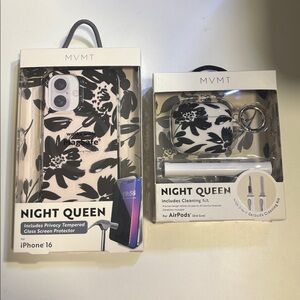 MVMT iPhone 16 Case/Screen Protector and AirPods Case with Cleaning Kit